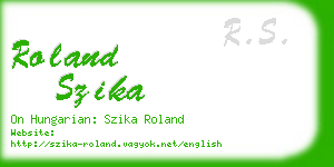 roland szika business card